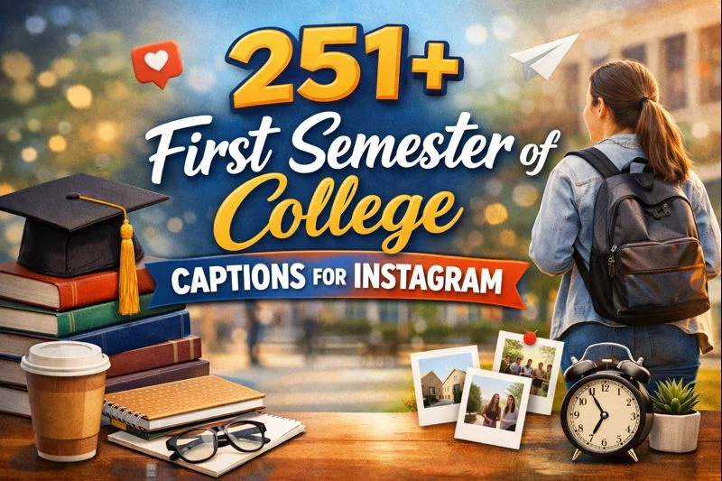 First Semester of College Captions for Instagram