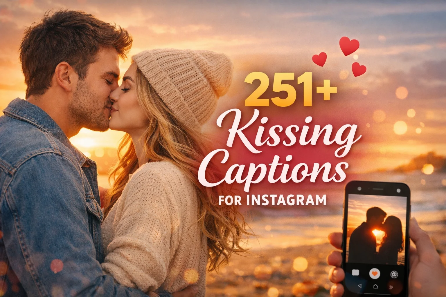 Kissing Captions for Instagram