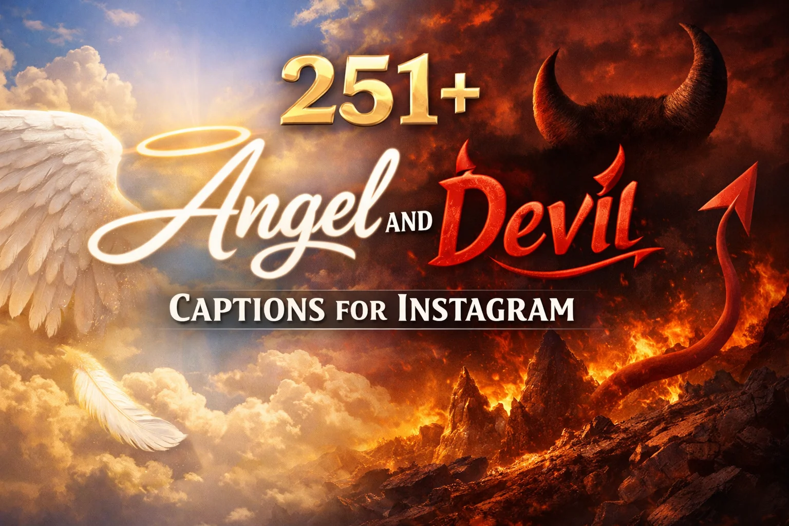 Angel and Devil Captions for Instagram
