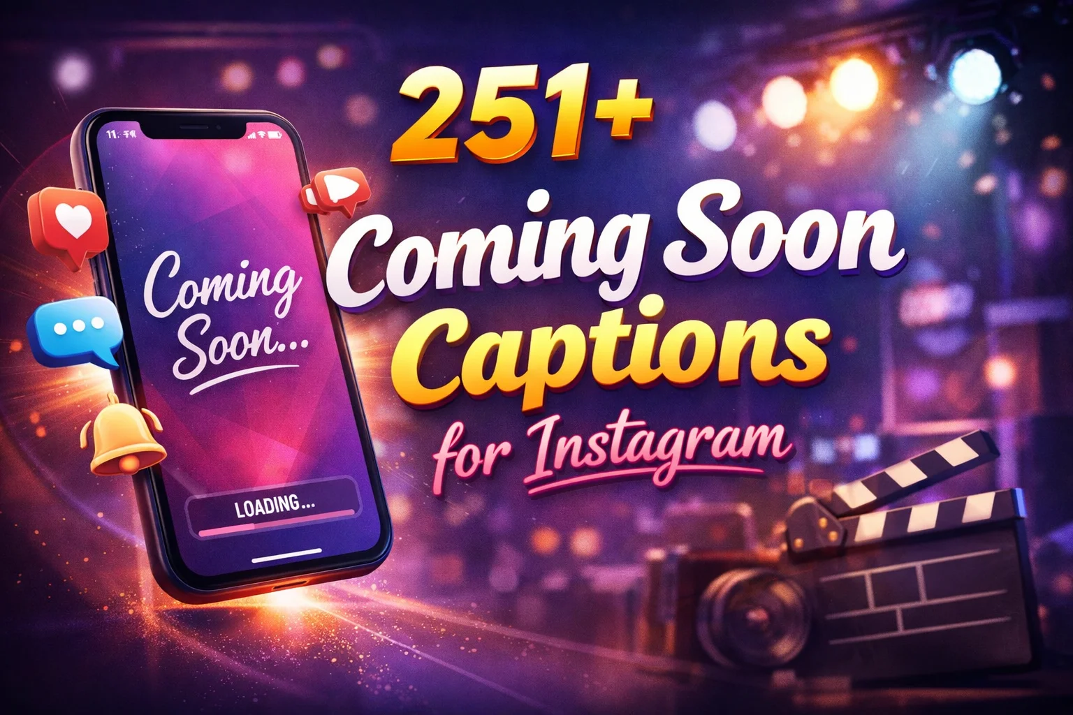 Coming Soon Captions for Instagram