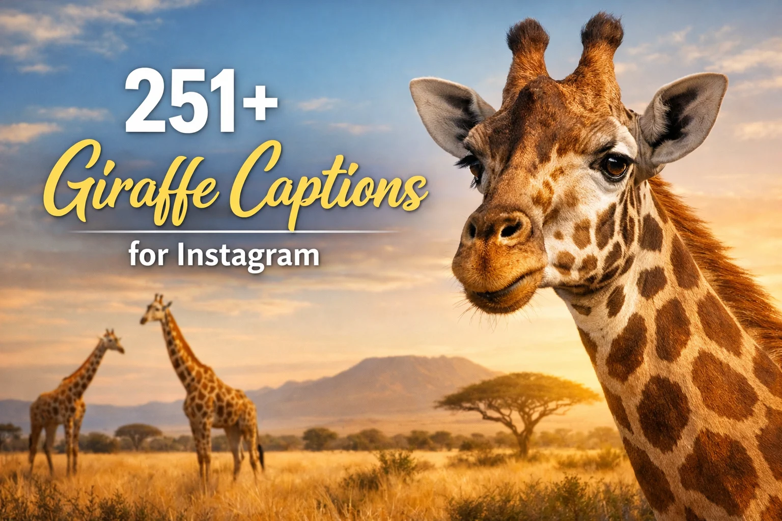 Giraffe Captions for Instagram