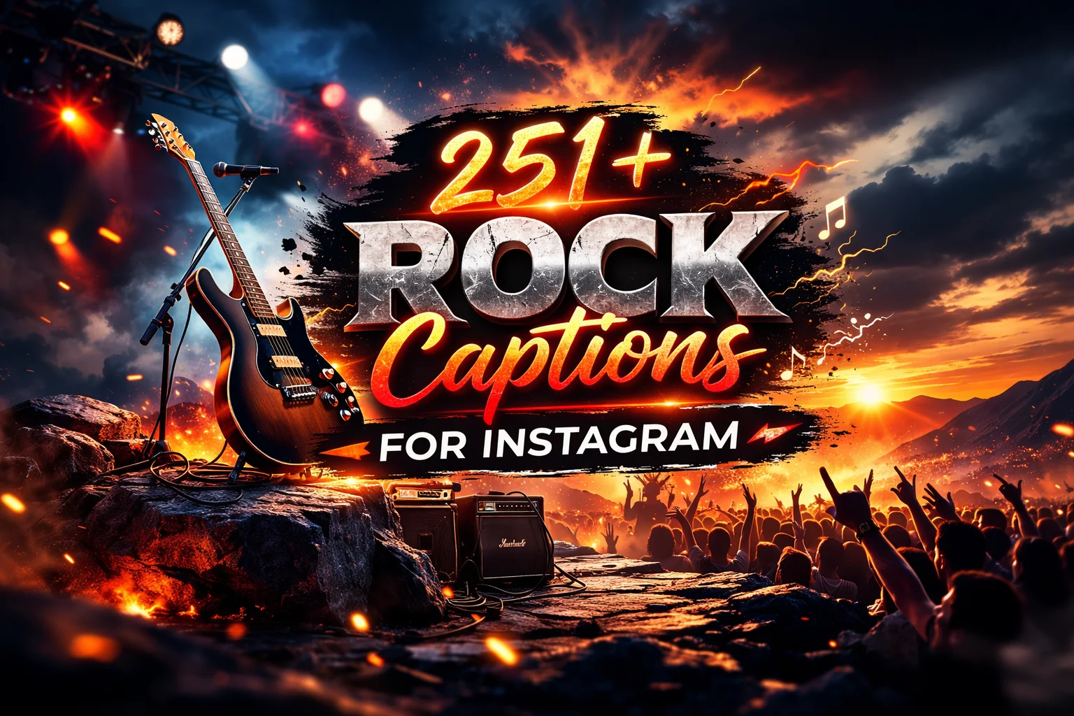Rock Captions for Instagram