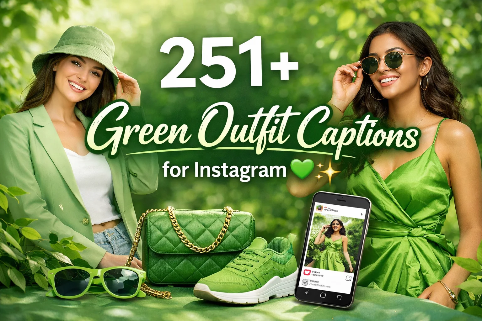 Green Outfit Captions for Instagram πβ¨
