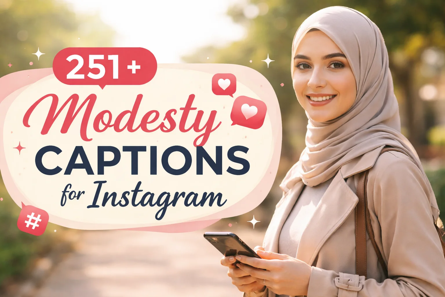 Modesty Captions for Instagram