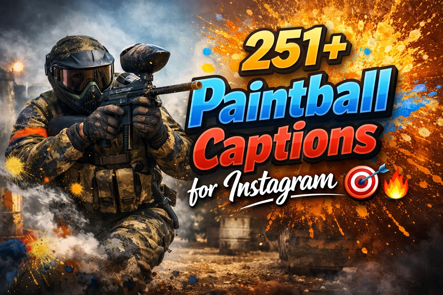 Paintball Captions for Instagram π―π₯