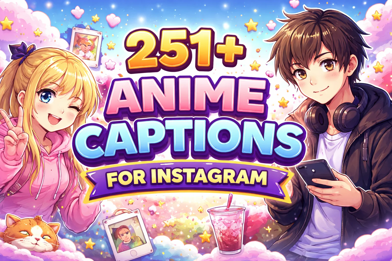 Anime Captions for Instagram