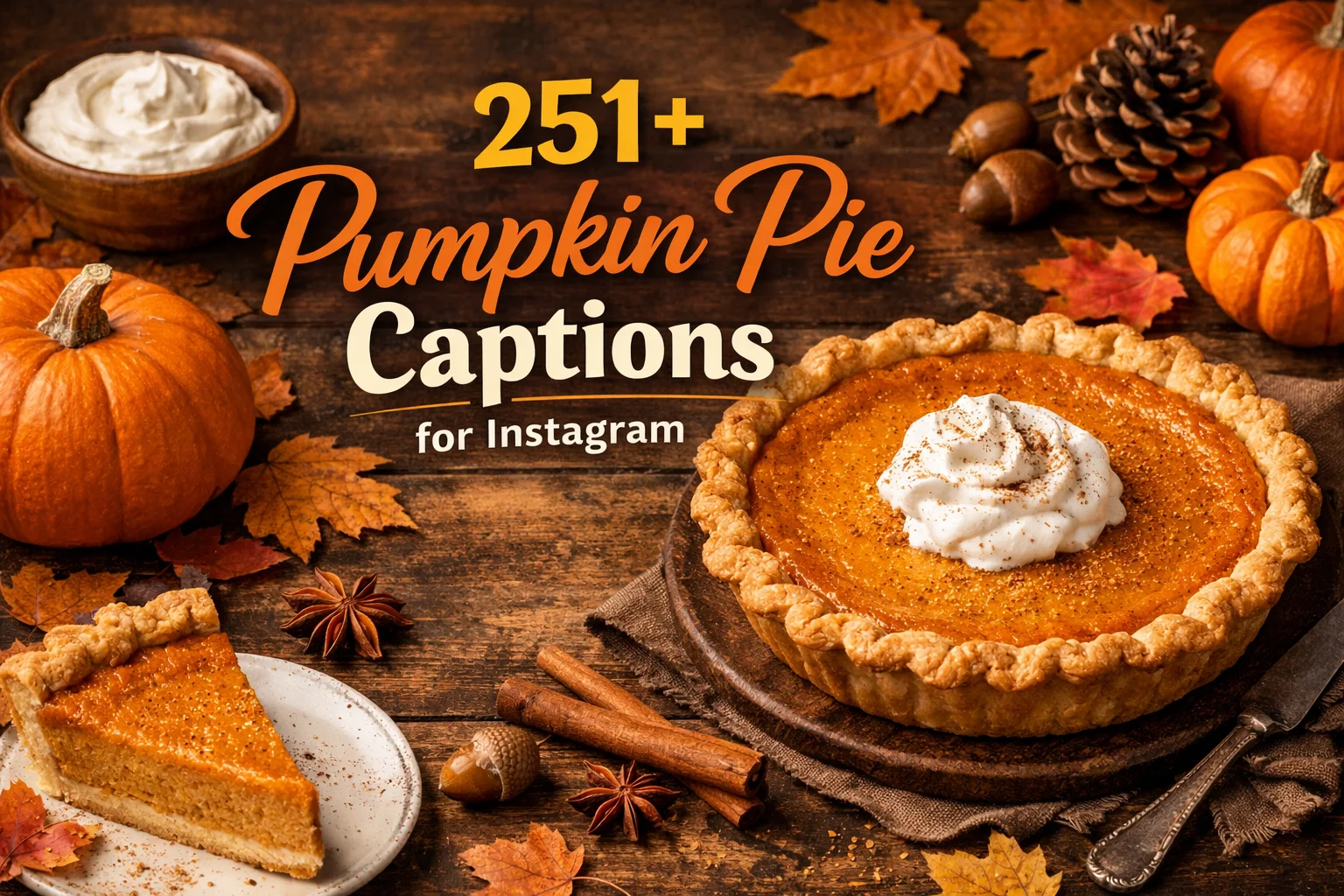 Pumpkin Pie Captions for Instagram