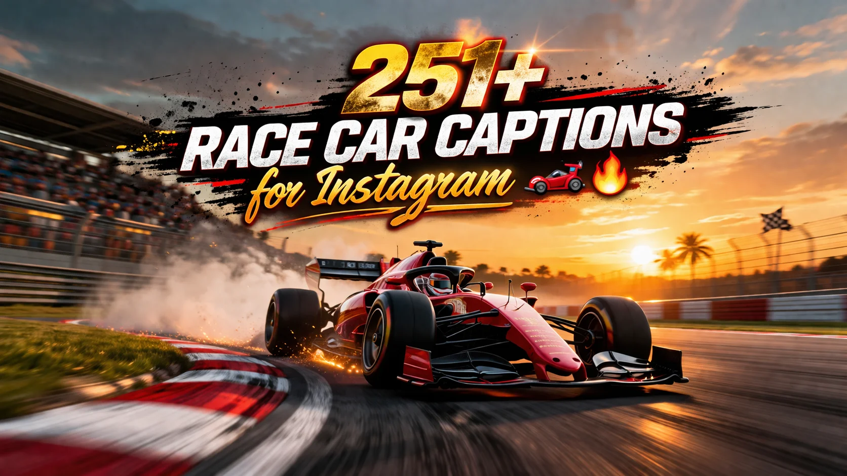 Race Car Captions for Instagram ποΈπ₯