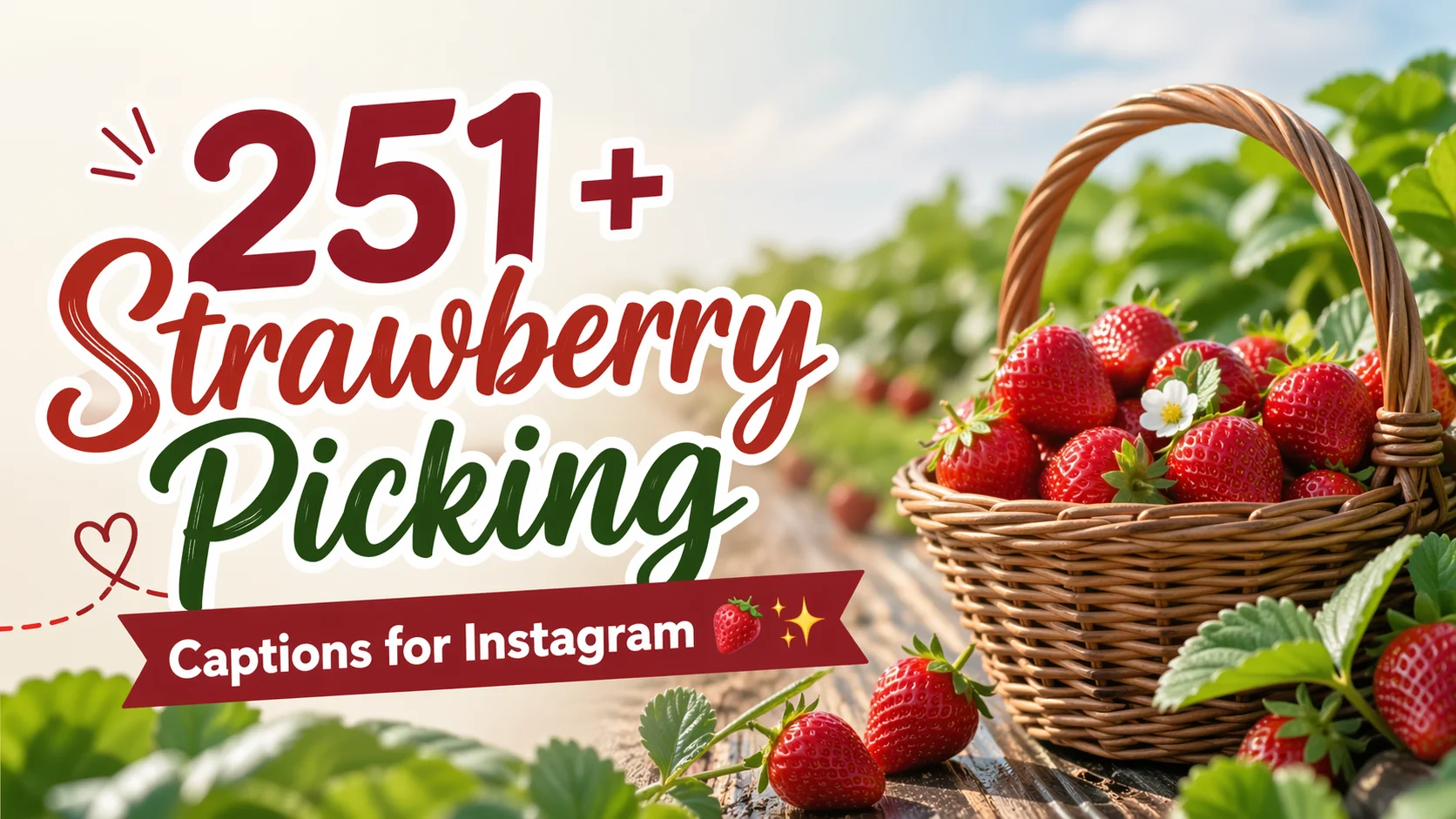 Strawberry Picking Captions for Instagram πβ¨