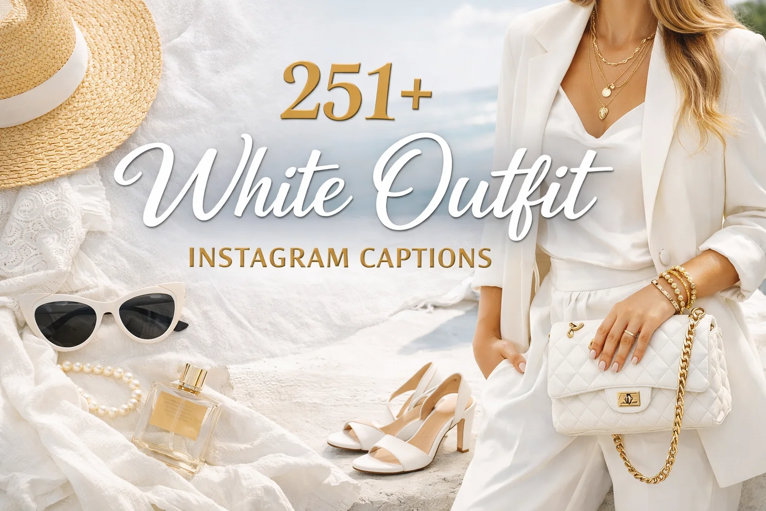 White Outfit Instagram Captions
